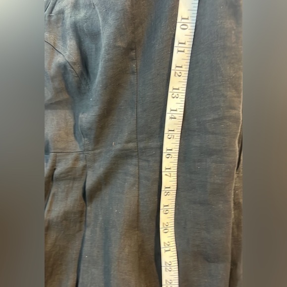 🖤Tiar Bellomo,Los Angeles,Soft Black,Lagenlook Linen Asymmetrical Dress,Size S - Picture 10 of 12